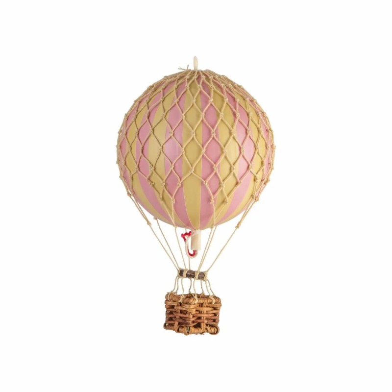 Mongolfiera mini righe rosa