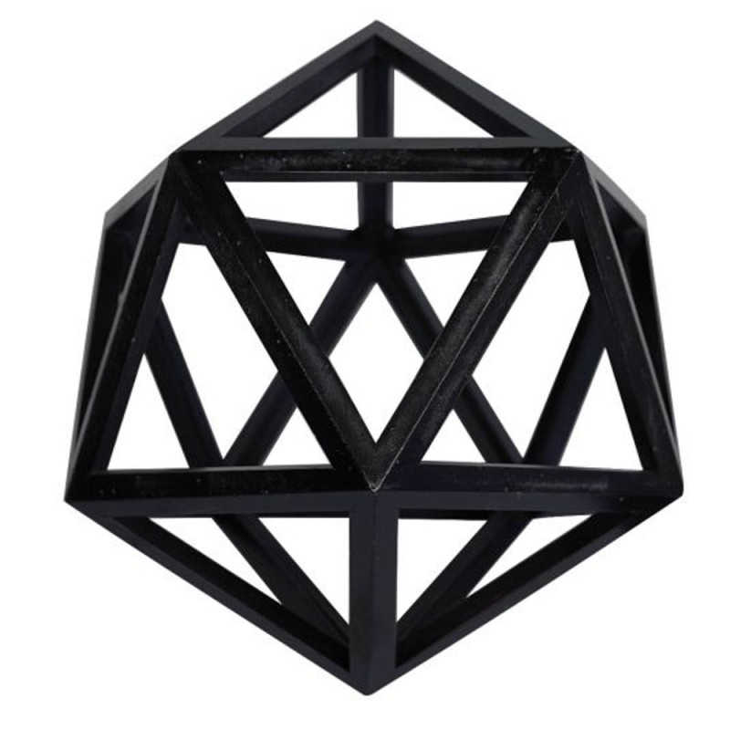 Scultura legno Icosaedro struttura atomica dell'acqua