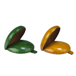 Porta monete a tacco tradizione artigiana fiorentina in cuoio verde