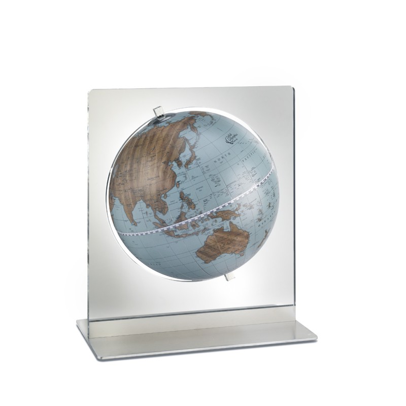 Mappamondo da scrivania cornice in plexiglass e mappa contemporanea