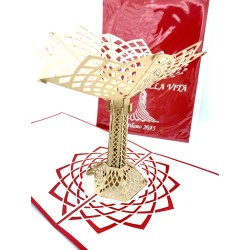 Biglietto d'auguri Origami 3D con Albero della Vita