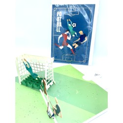 Biglietto d'auguri Origami 3D con calciatore