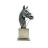 statua testa di cavallo in resina bronzata