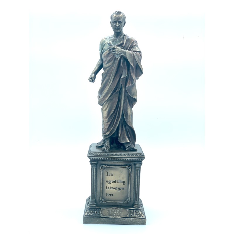 Statua di Cicerone in resina bronzata