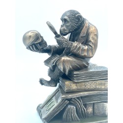 statua Scimmia evoluzione in resina bronzata