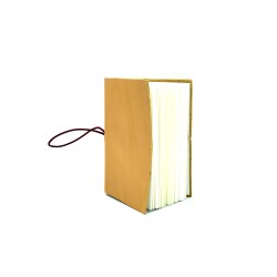 quaderno laccio elastico cuoio piccolo giallo