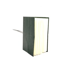 quaderno laccio elastico a righe cuoio piccolo verde