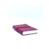 quaderno laccio elastico a righe cuoio piccolo rosso