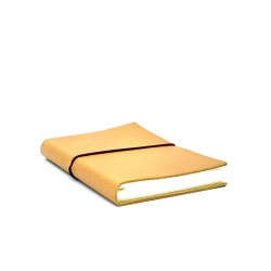quaderno laccio elastico  cuoio medio giallo