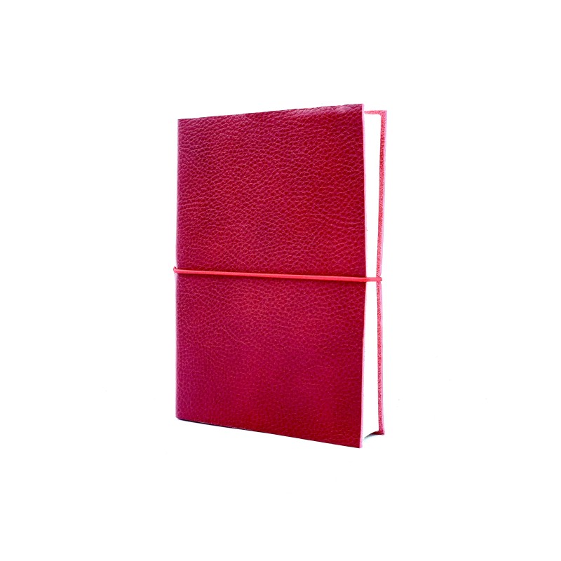 quaderno laccio elastico cuoio medio rosso