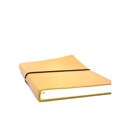 quaderno laccio elastico  cuoio grande giallo