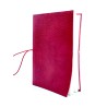 quaderno laccio elastico  cuoio grande rosso