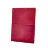 quaderno laccio elastico a righe cuoio grande rosso