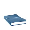 quaderno laccio elastico cuoio grande blu