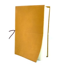 quaderno laccio elastico a righe cuoio grande giallo