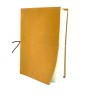 quaderno laccio elastico a righe cuoio grande giallo