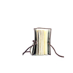 quaderno cuoio con lacci  piccolo marrone