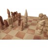 Set scacchiera e scacchi in pietra saponaria