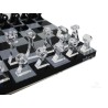 Set scacchiera in plexiglass nero e trasparente in stile moderno