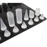 Set scacchiera in plexiglass grigio e bianco