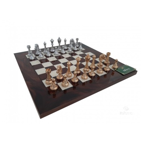 Set scacchiera in radica di noce con scacchi Classici