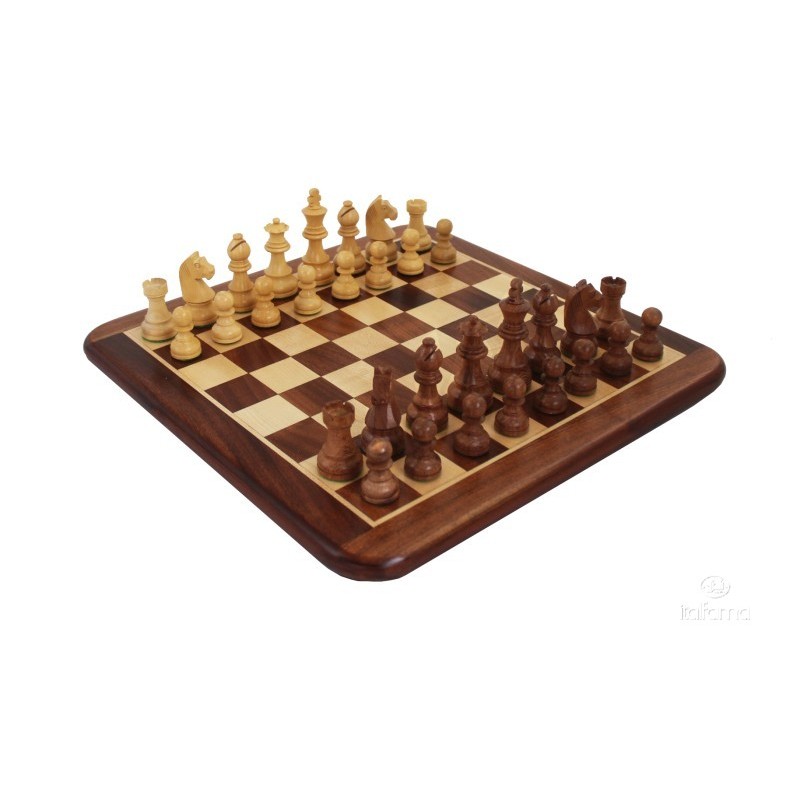 Set scacchiera in palissandro e scacchi in acacia Classico