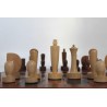 Set scacchiera in similpelle e scacchi in legno Moderno