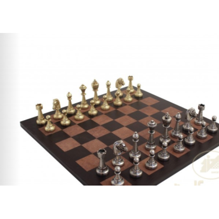 Set scacchiera in pelle e scacchi Staunton Elegance