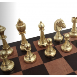 Set scacchiera in pelle e scacchi Staunton Elegance