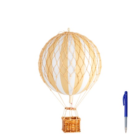 Mongolfiera media righe bianche