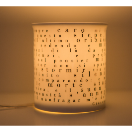 Lampada Poesia L'Infinito Giacomo Leopardi