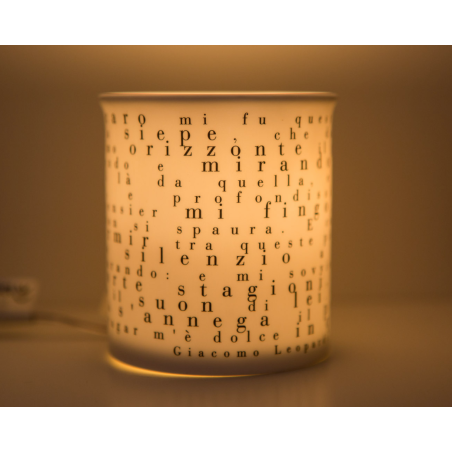 Lampada Poesia L'Infinito Giacomo Leopardi