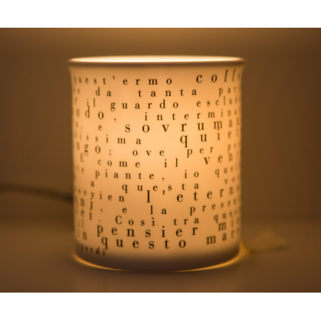 Lampada Poesia L'Infinito Giacomo Leopardi