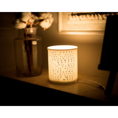 Lampada Poesia L'Infinito Giacomo Leopardi