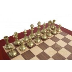 Set scacchiera legno con contenitore