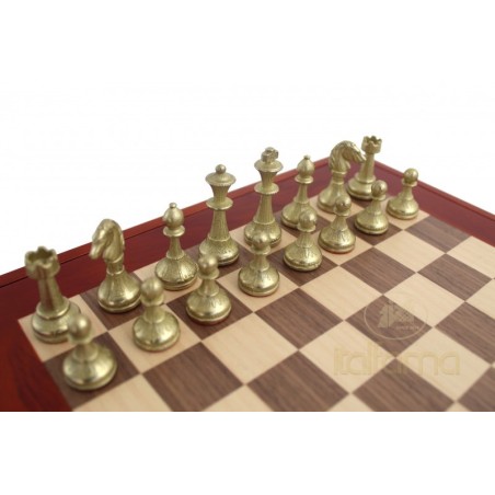 Set scacchiera legno con contenitore