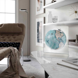 Mappamondo da scrivania cornice in plexiglass e mappa contemporanea
