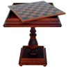 Tavolo in legno con scacchiera similcuoio con contenitore