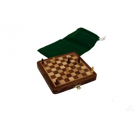 Set magnetico pieghevole scacchiera con scacchi in legno